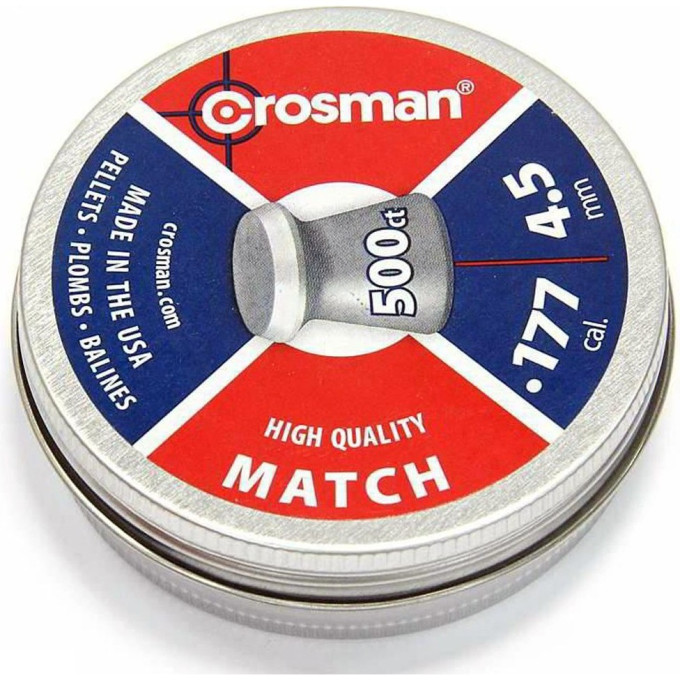 Пуля CROSMAN Match 4,5 мм (6-LM77), свинец, 500 шт