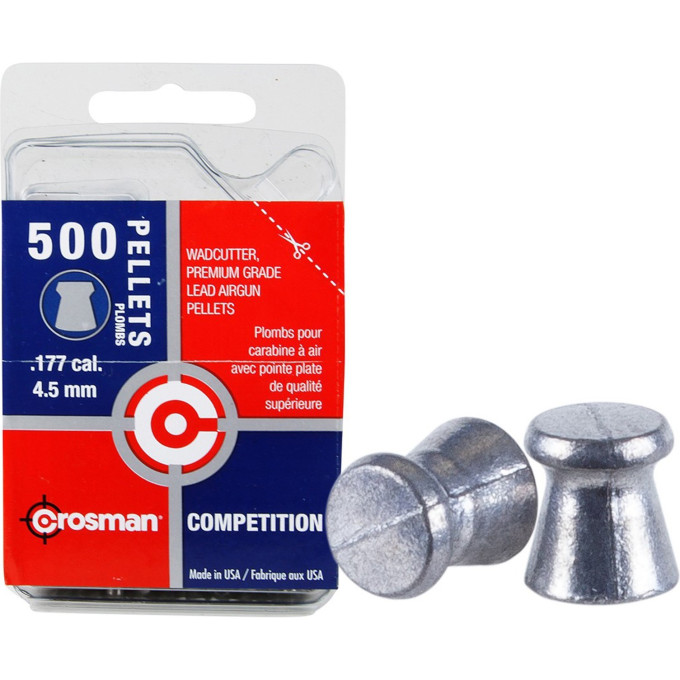 Пули CROSMAN Wadcutter 4,5 мм, 500 шт. (7577)